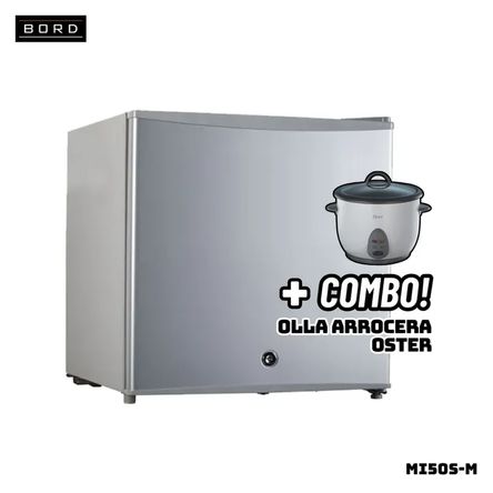 FRIGOBAR BORD 50 L SILVER - MI50S-M + ARROCERA OSTER BLANCA Silver FRIGOBAR BORD 50 L SILVER - MI50S-M + ARROCERA OSTER BLANCA Silver