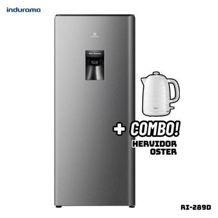 REFRIGERADORA INDURAMA 177 L CON DISP DE AGUA PLATEADO - RI-289D + HERVIDOR OSTER BLANCO Plata REFRIGERADORA INDURAMA 177 L CON DISP DE AGUA PLATEADO - RI-289D + HERVIDOR OSTER BLANCO Plata