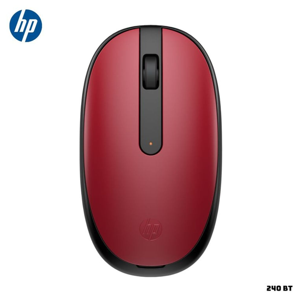 MOUSE INALAMBRICO HP 240 DISEÑO AMBIDIESTRO 1600 DPI - ROJO