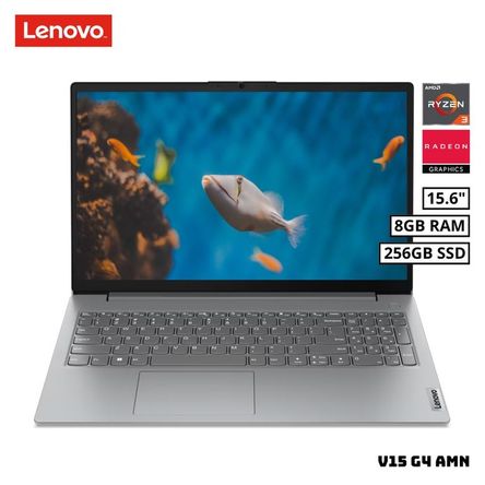LAPTOP LENOVO V15 G4 AMN 15.6 FHD AMD RYZEN 3 7320U 8GB RAM 256GB SSD Plateado