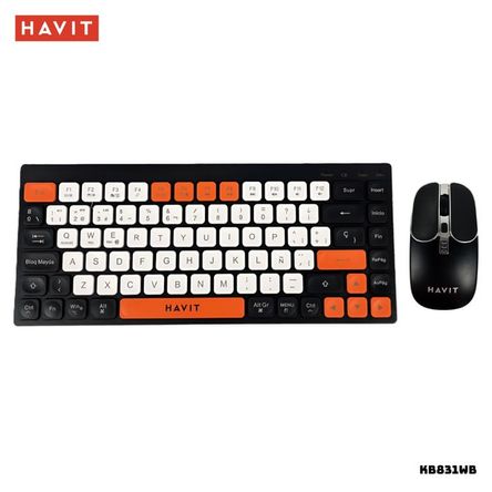 KIT HAVIT TECLADO Y MOUSE INALAMBRICO - KB831WB KIT HAVIT TECLADO Y MOUSE INALAMBRICO - KB831WB