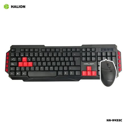KIT HALION TECLADO Y MOUSE OFFICE ALAMBRICO - HA-K433C KIT HALION TECLADO Y MOUSE OFFICE ALAMBRICO - HA-K433C