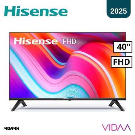 TELEVISOR HISENSE 40 SMART TV VIDAA FHD LED - 40A4K Negro