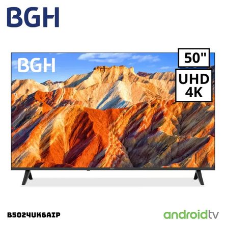 TELEVISOR BGH 50 SMART TV ANDROID TV 4K UHD LED - B5024UK6AIP Negro