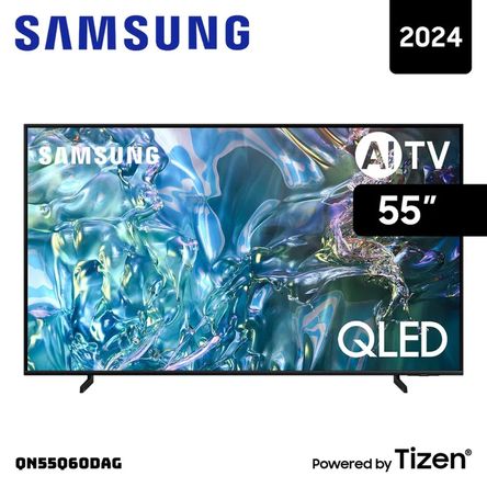 TELEVISOR SAMSUNG 55 QLED SMART TV TIZEN OS 4K UHD - QN55Q60DAG Negro