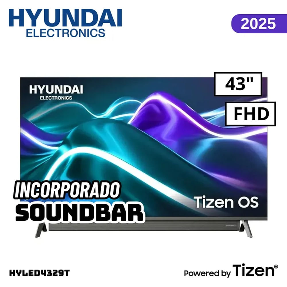 TELEVISOR HYUNDAI 43 SMART TV TIZEN OS FHD - HYLED4329T
