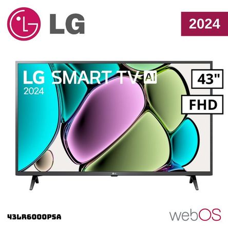 TELEVISOR LG 43 SMART TV THINQ AI WEBOS HUB FHD LED 2024 - 43LR6000PSA Negro