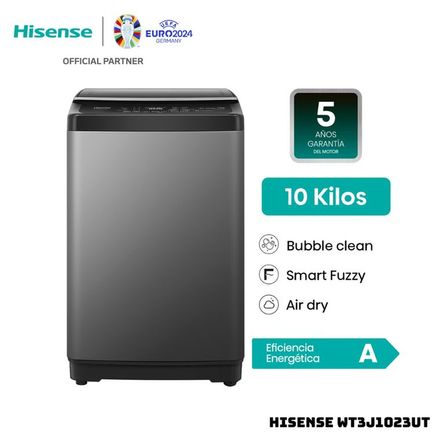 LAVADORA HISENSE SMART FUZZY 10KG CARGA SUPERIOR GRIS - WT3J1023UT Gris LAVADORA HISENSE SMART FUZZY 10KG CARGA SUPERIOR GRIS - WT3J1023UT Gris