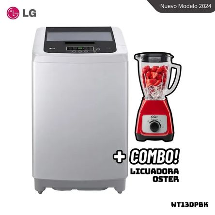 LAVADORA LG TURBODRUM 13 KG CARGA SUPERIOR GRIS - WT13DPBK + LICUADORA OSTER BLSTKAGRRD Gris LAVADORA LG TURBODRUM 13 KG CARGA SUPERIOR GRIS - WT13DPBK + LICUADORA OSTER BLSTKAGRRD Gris