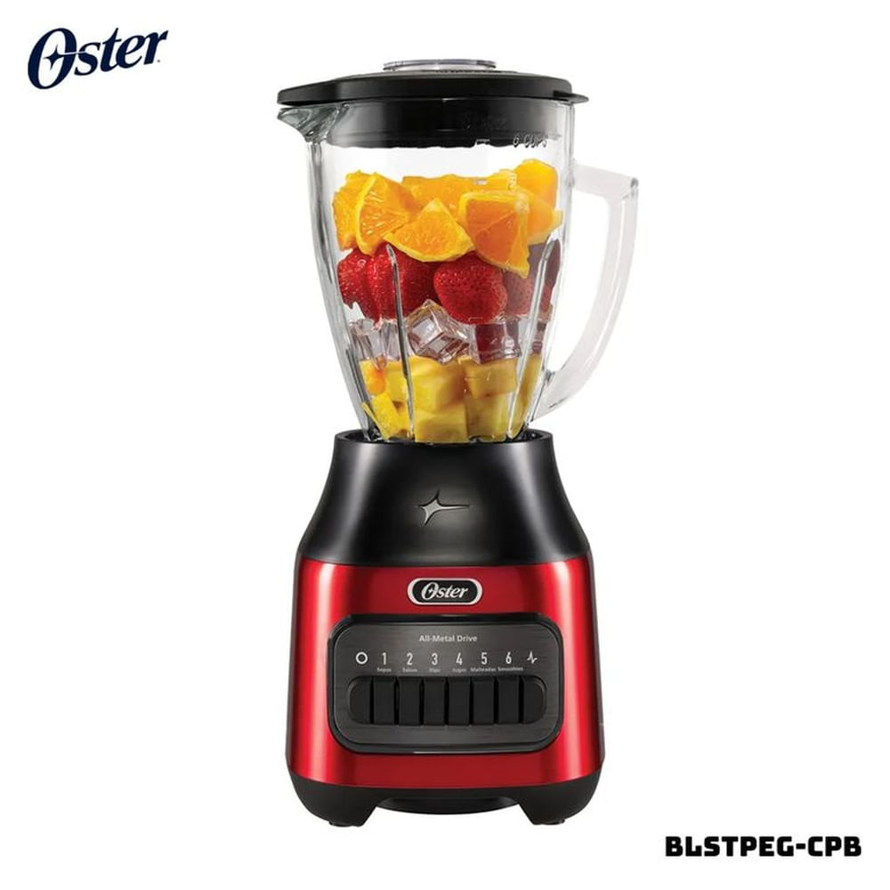 LICUADORA OSTER 6 VELOCIDADES 800W ROJA - BLSTPEG-CPB