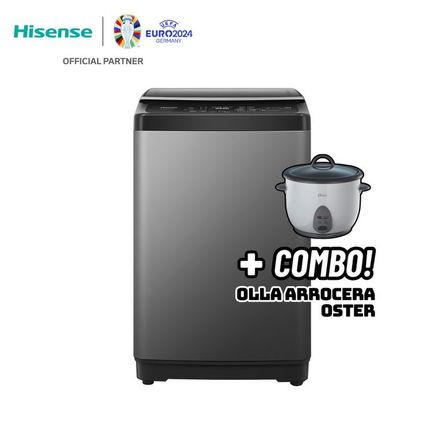 LAVADORA HISENSE SMART FUZZY 10KG CARGA SUPERIOR GRIS - WT3J1023UT + OLLA ARROCERA OSTER Gris LAVADORA HISENSE SMART FUZZY 10KG CARGA SUPERIOR GRIS - WT3J1023UT + OLLA ARROCERA OSTER Gris