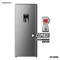 REFRIGERADORA INDURAMA 177 L CON DISP DE AGUA PLATEADO - RI-289D + LICUADORA OSTER BLANCA