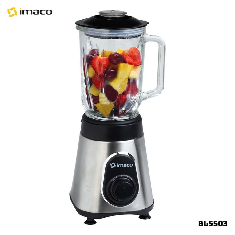 LICUADORA IMACO 3 VELOCIDADES CON PULSE 500W PLATEADA - BLS3515