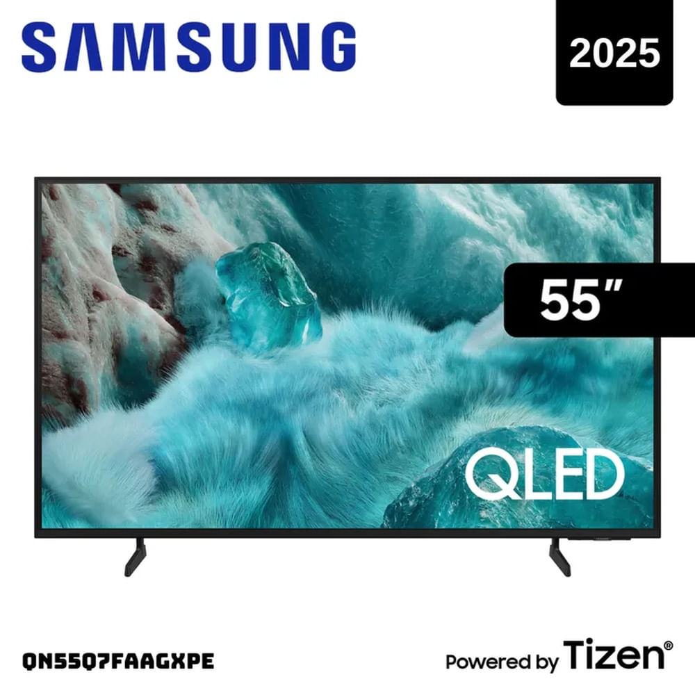TELEVISOR SAMSUNG 55 QLED SMART TV TIZEN OS 4K UHD 2025 - QN55Q7FAAGXPE Negro TELEVISOR SAMSUNG 55 QLED SMART TV TIZEN OS 4K UHD 2025 - QN55Q7FAAGXPE Negro