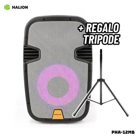 PARLANTE ACTIVO HALION 1500W 2UHF MIC BATERIA - PHA-12MB + TRIPODE PARLANTE ACTIVO HALION 1500W 2UHF MIC BATERIA - PHA-12MB + TRIPODE