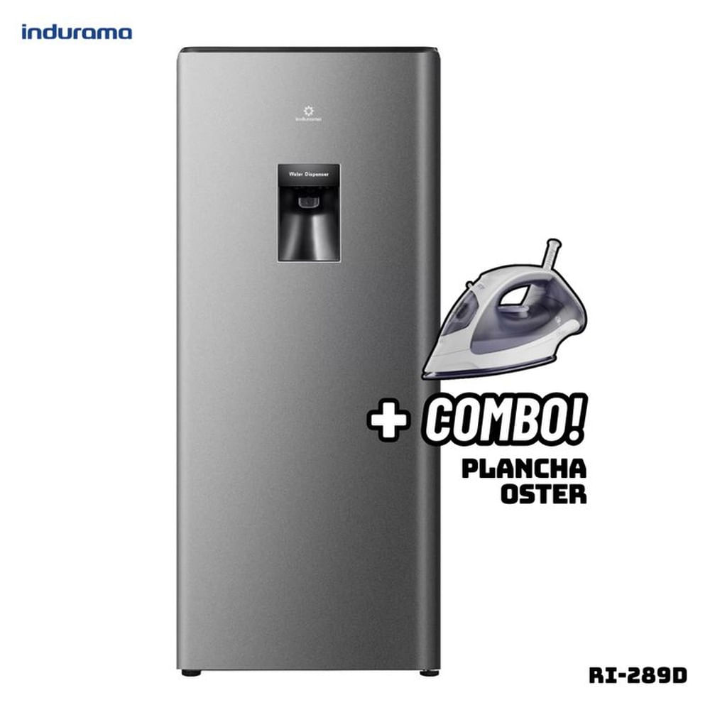 REFRIGERADORA INDURAMA 177 L CON DISP DE AGUA PLATEADO - RI-289D + PLANCHA OSTER Plata REFRIGERADORA INDURAMA 177 L CON DISP DE AGUA PLATEADO - RI-289D + PLANCHA OSTER Plata