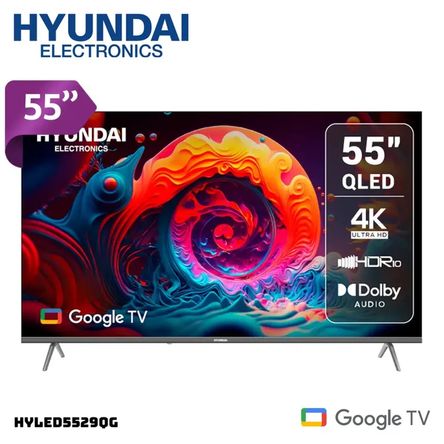 TELEVISOR HYUNDAI 55 QLED SMART TV GOOGLE TV 4K UHD - HYLED5529QG Negro TELEVISOR HYUNDAI 55 QLED SMART TV GOOGLE TV 4K UHD - HYLED5529QG Negro