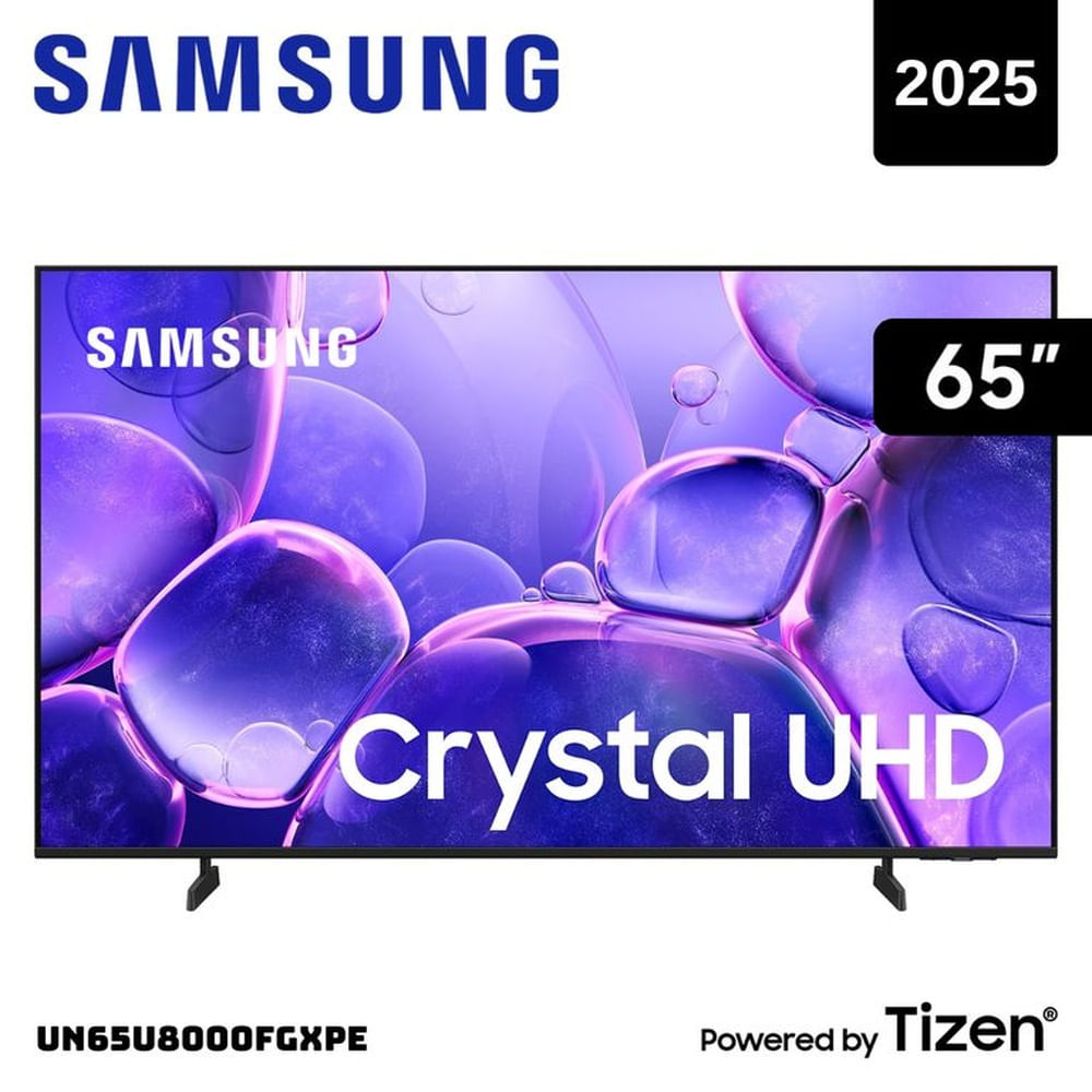 TELEVISOR SAMSUNG 65 SMART TV TIZEN OS 4K CRYSTAL UHD LED 2025 - UN65U8000FGXPE