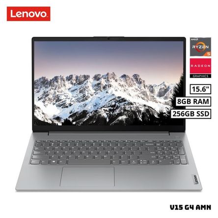LAPTOP LENOVO V15 G4 AMN 15.6 FHD AMD RYZEN 5 7520U 8GB RAM 256GB SSD Plateado