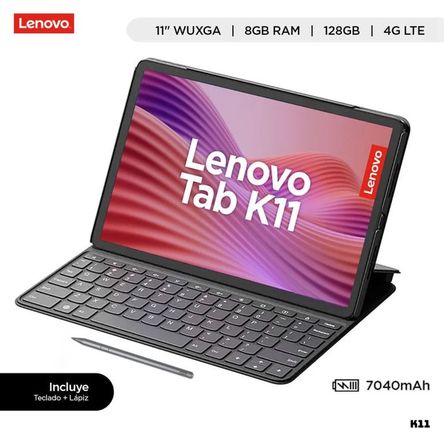 TABLET LENOVO TAB K11 + TECLADO + LAPIZ 8GB RAM 128GB ROM - GRIS TABLET LENOVO TAB K11 + TECLADO + LAPIZ 8GB RAM 128GB ROM - GRIS