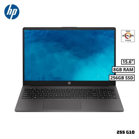 LAPTOP HP 255 G10 15.6 HD AMD ATHLON SILVER 7120U 8GB RAM 256GB SSD Negro