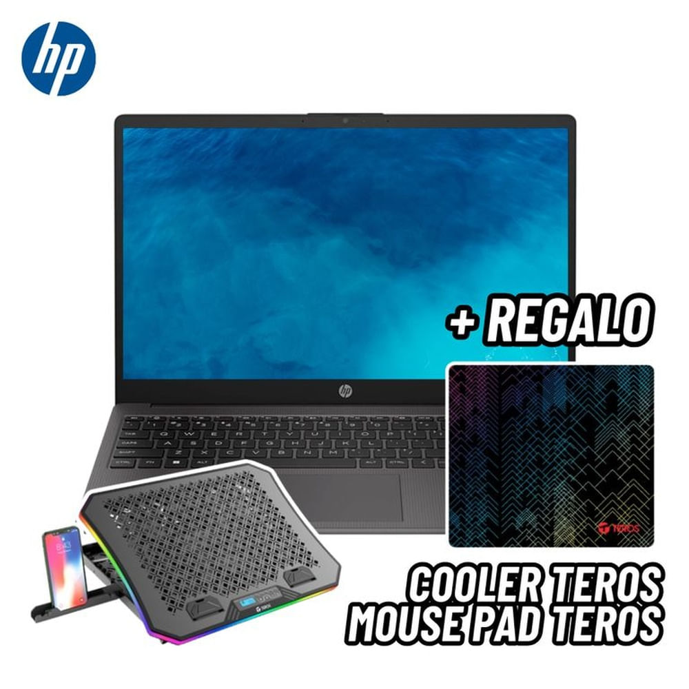 LAPTOP HP 255 G10 15.6 HD AMD ATHLON SILVER 7120U 8GB RAM 256GB SSD + COOLER TEROS + MOUSE PAD
