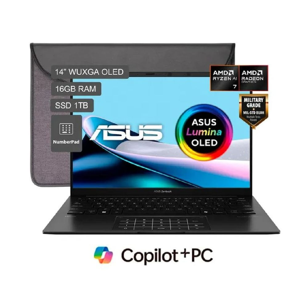 Laptop Asus Zenbook UM3406KA-QD92W 14” OLED Ryzen AI 7 350 16GB 1TB SSD Windows 11