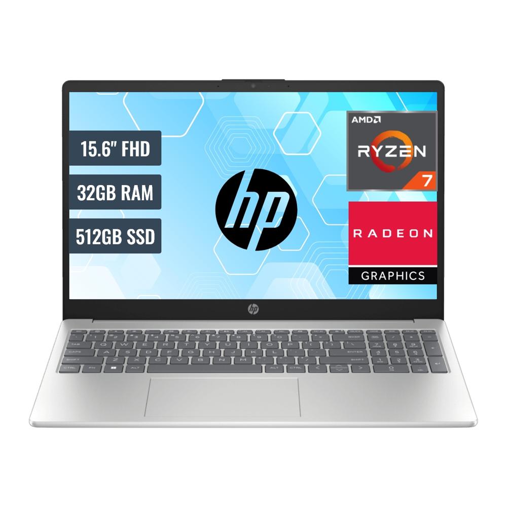 Laptop HP 15FC0012LA AMD Ryzen 7 7730U 32GB RAM 512GB SSD 15.6 FHD FreeDos 802N1LA32