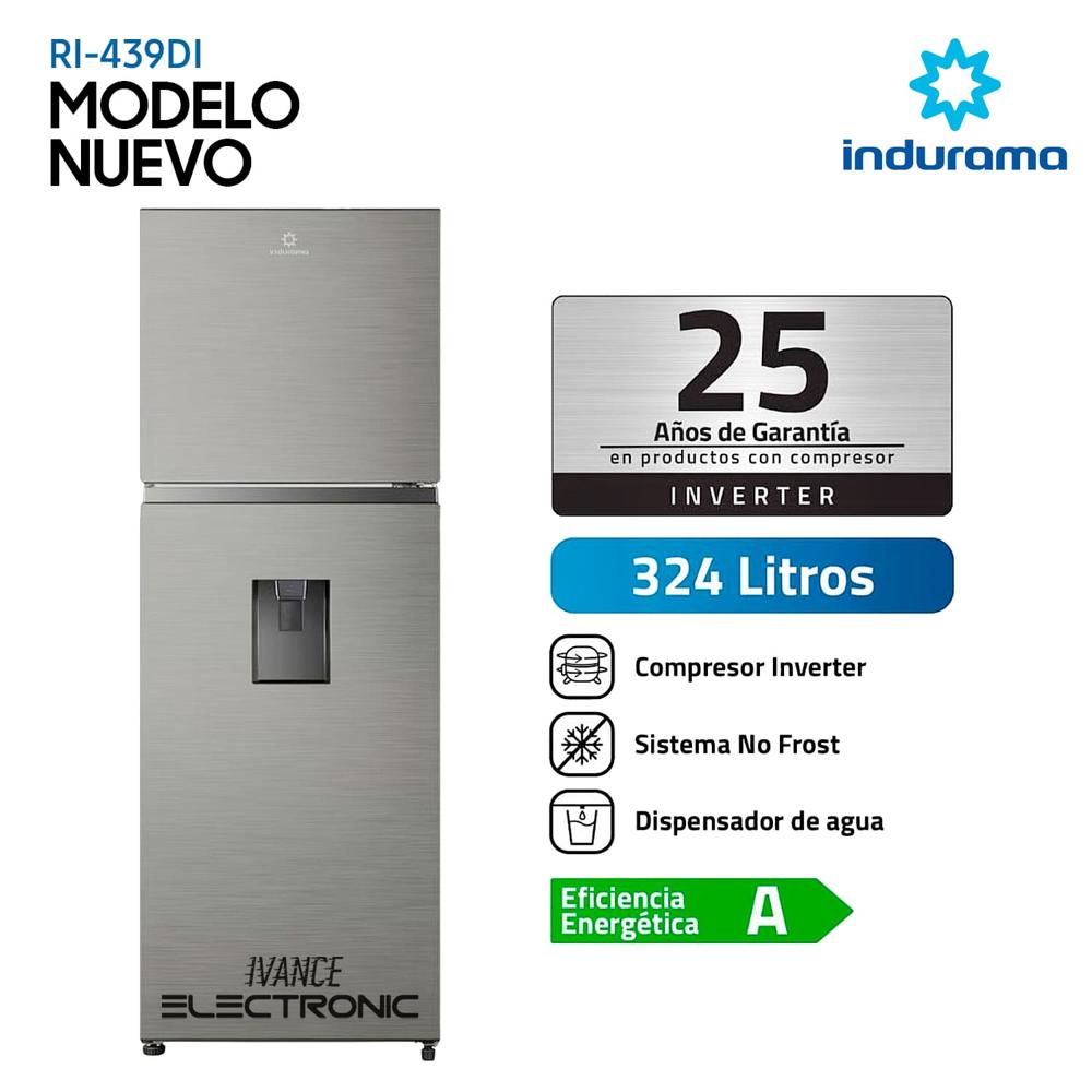 Refrigeradora Indurama 324L RI-439DI con Dispensador - CROMA