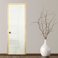 Puerta Prepintada Ruteada Bilbao 40x800x2070mm Ares