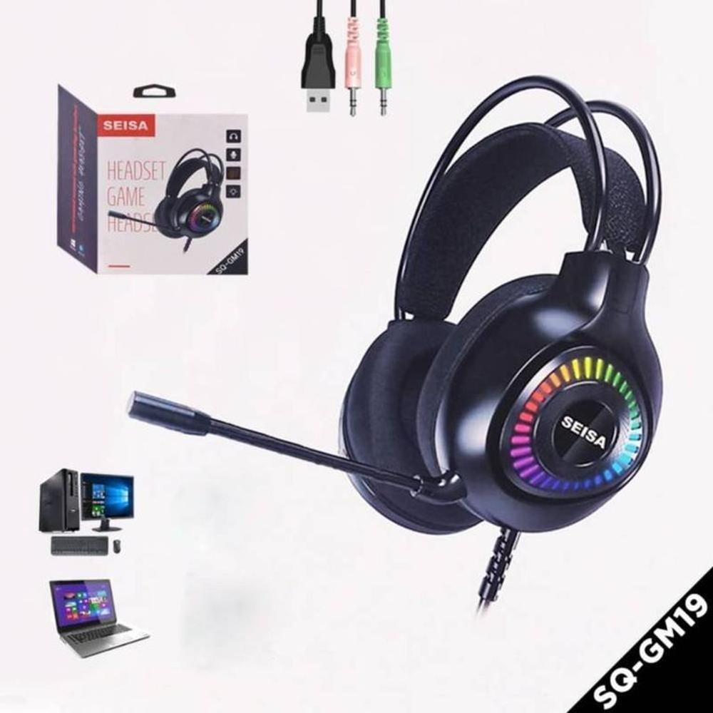 Audifono Gamer Microfono Pc Laptop Luz Led Rgb Auricular.