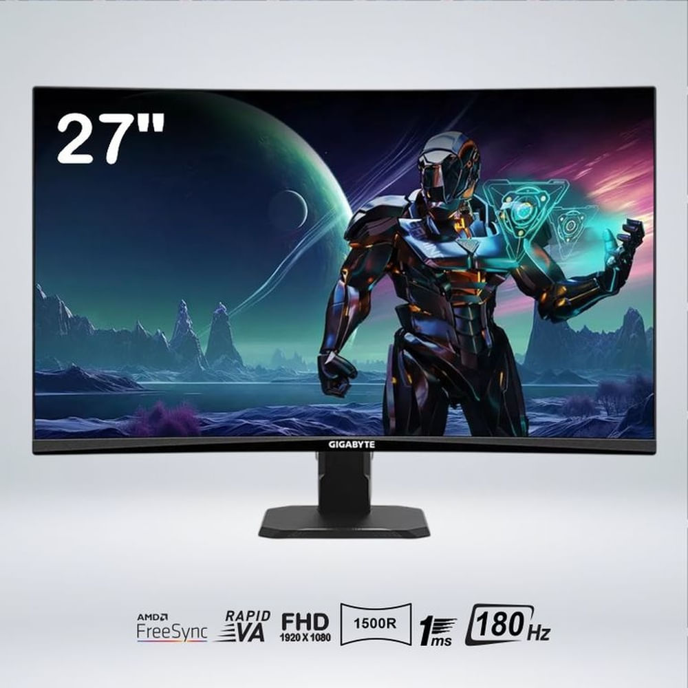 MONITOR CURVO GS27FC FULL HD 27 "" 180HZ 1MS 1500R HDR READY