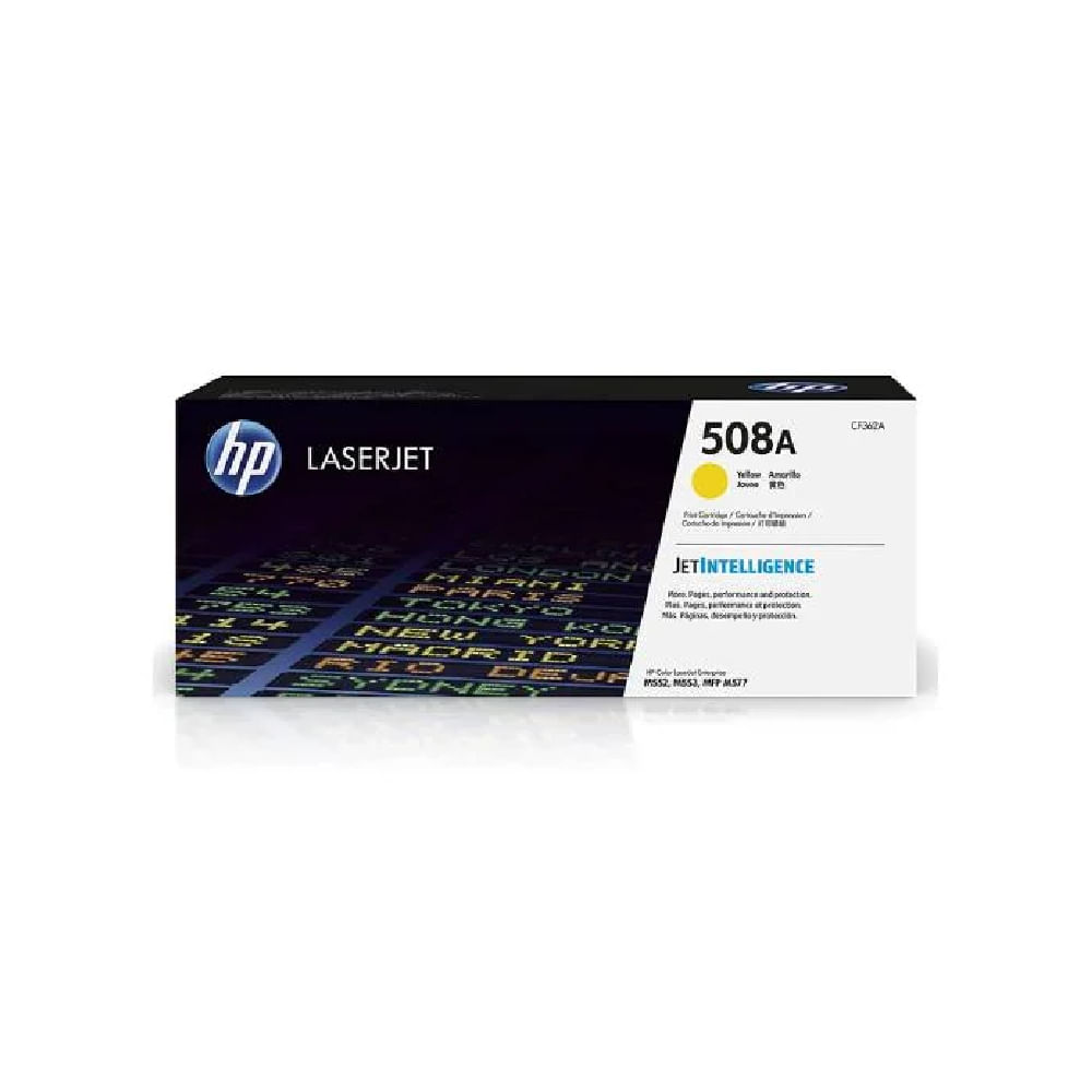 Toner HP 508A Amarillo CF362A para MFP M553 - Rendimiento de 5000 Páginas Alta Calidad de Impresi