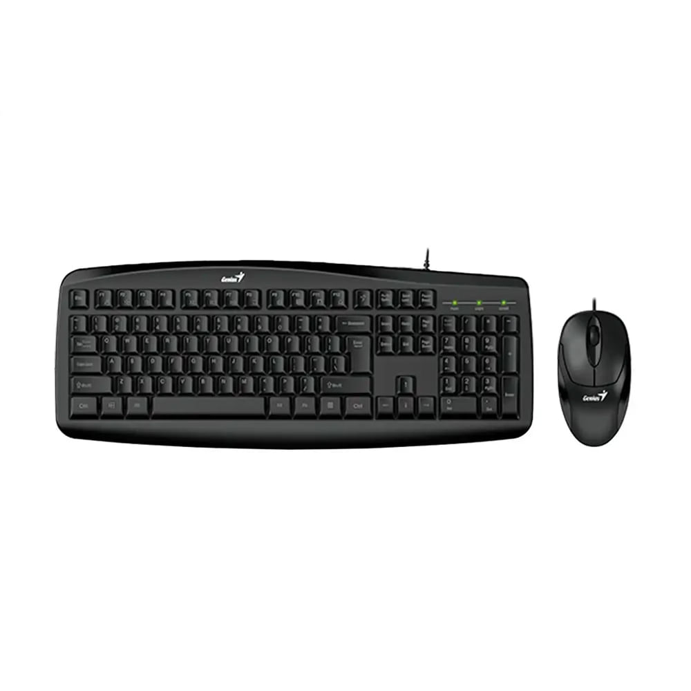 Combo Genius KM-200 Teclado y Mouse Inalámbricos 800 DPI Color Negro Alta Compatibilidad