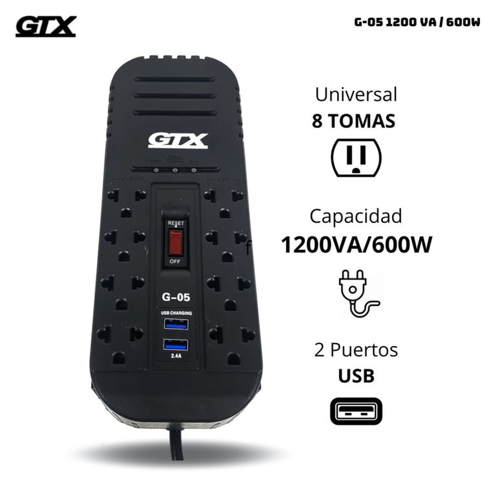 ESTABILIZADOR GTX 1200 VA 600W - G-05