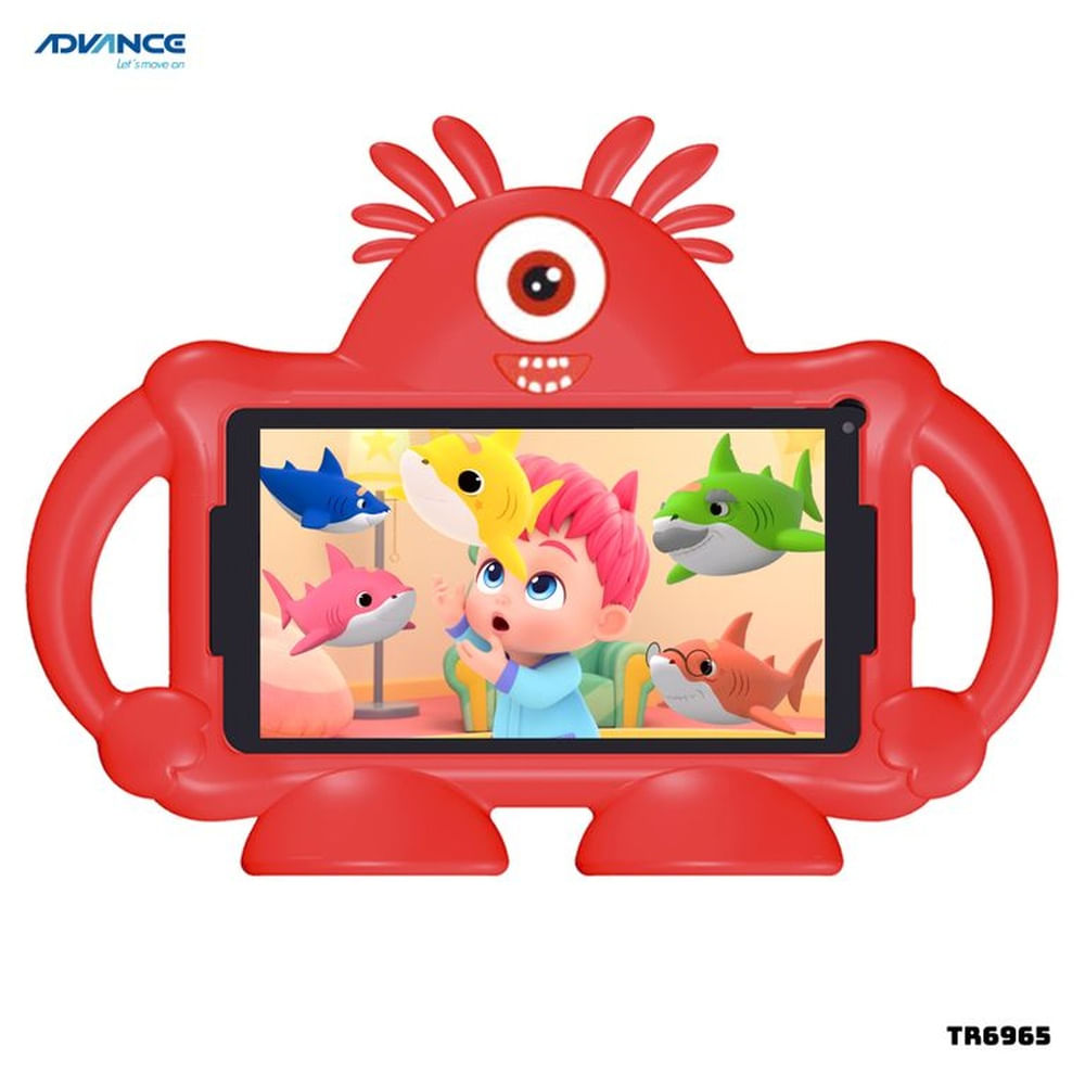 TABLET PARA NIÑOS ADVANCE PRIME 7 PULGADAS 2GB RAM 32GB ROM - TR6965 + CASE ALIEN ROJO