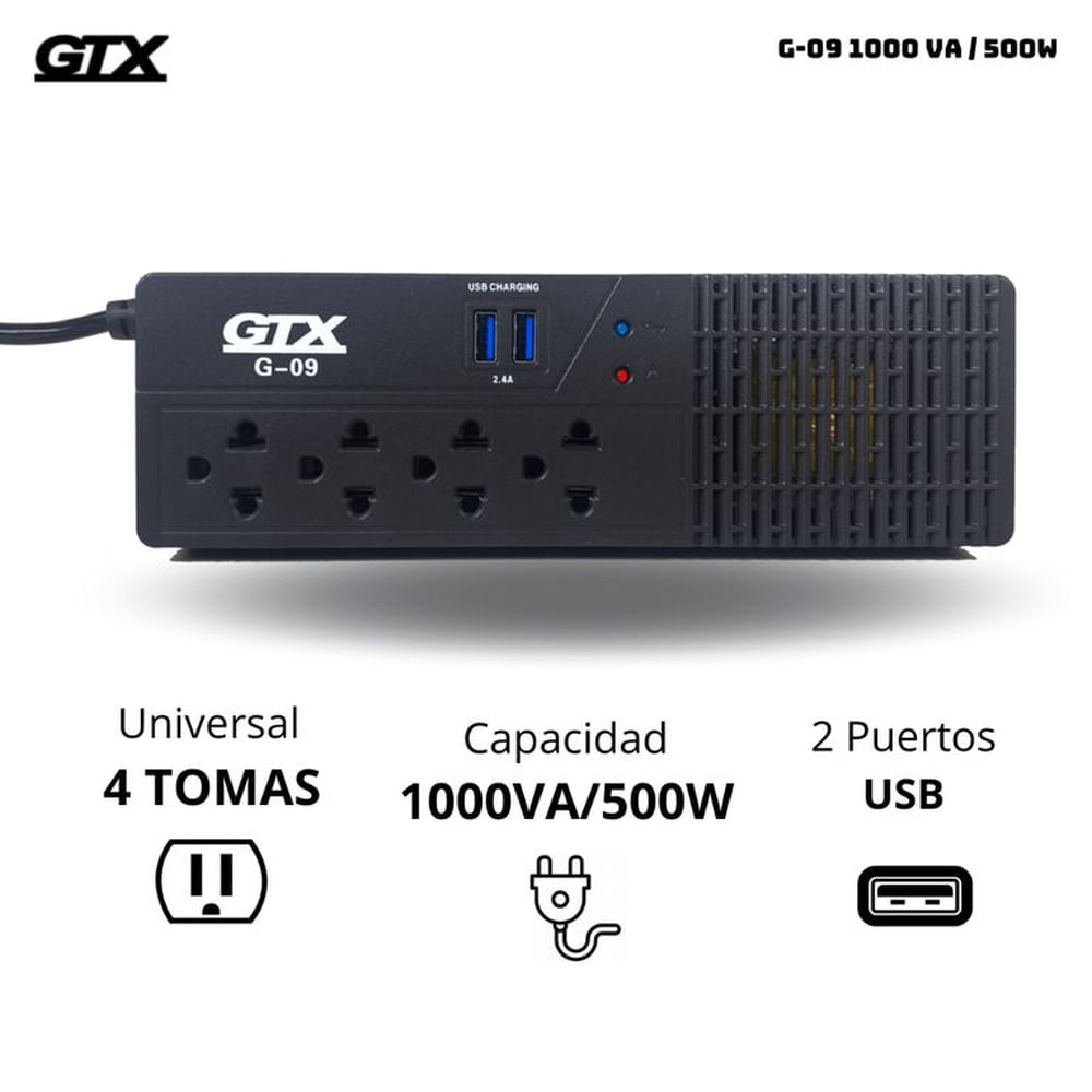 ESTABILIZADOR GTX 1000 VA 500W - G-09
