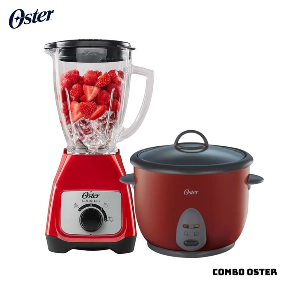 COMBO OSTER ARROCERA + LICUADORA - ROJO