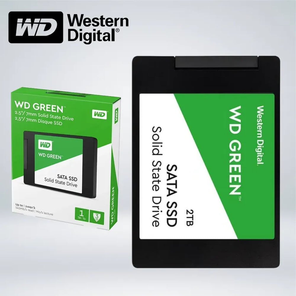UNIDAD EN ESTADO SOLIDO WESTERN DIGITAL GREEN WDS200T2G0A 2TB