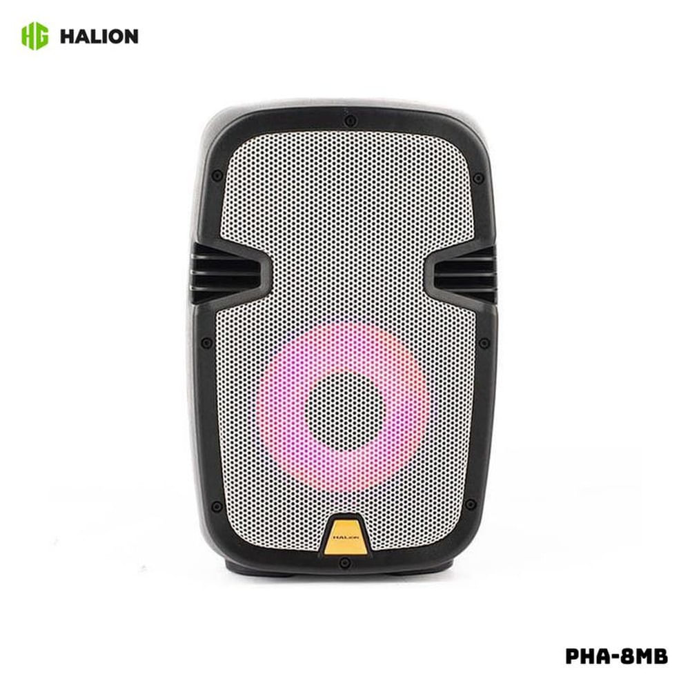 PARLANTE ACTIVO HALION 600W 1UHF MIC BATERIA - PHA-8MB