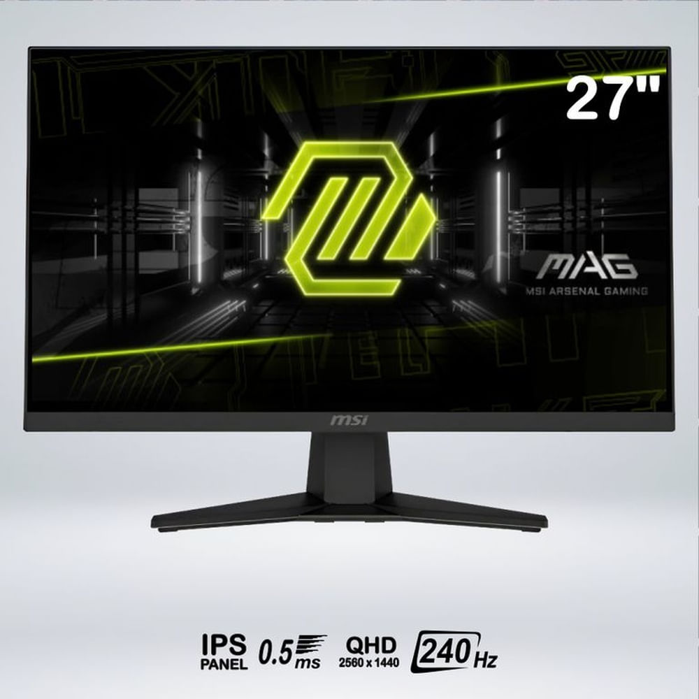 MONITOR GAMER MAG 274QF X24 QHD 27 "" IPSrapid 240hz 0.05ms HDR AI VISION CONSOLA