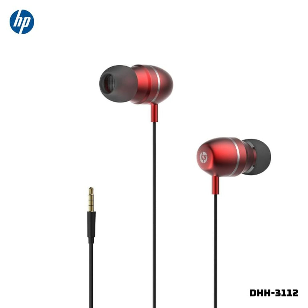 AUDIFONOS HP ALAMBRICOS DHH-3112 - ROJO