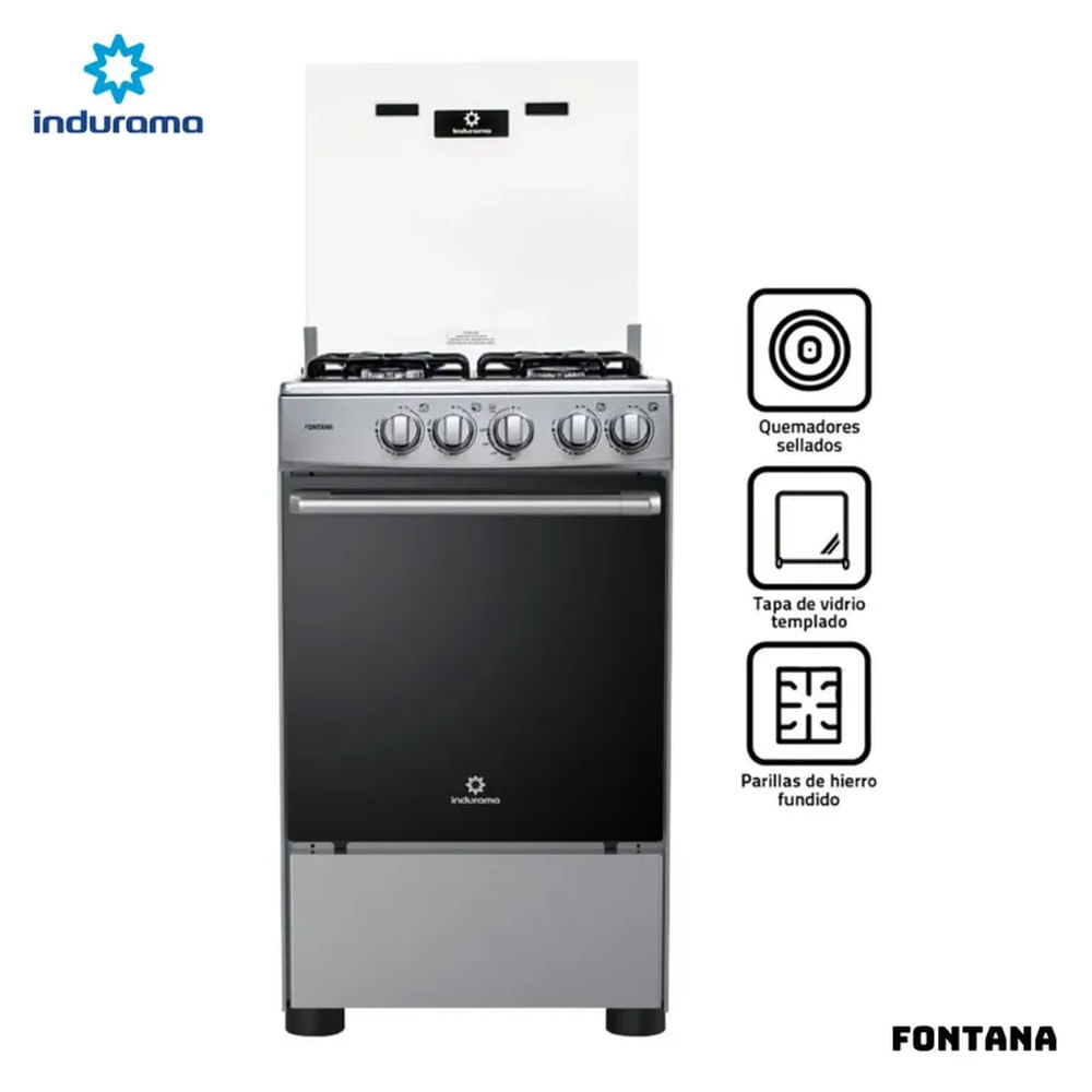 COCINA DE PIE INDURAMA A GAS 4 HORNILLAS - FONTANA