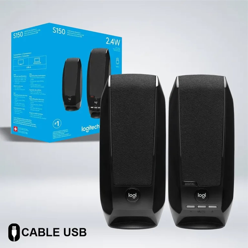 PARLANTE LOGITECH S-150 USB BLACK 2.0