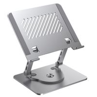 Soporte Base Aluminio Para Laptop - Giratorio 360 Plegable ajustable
