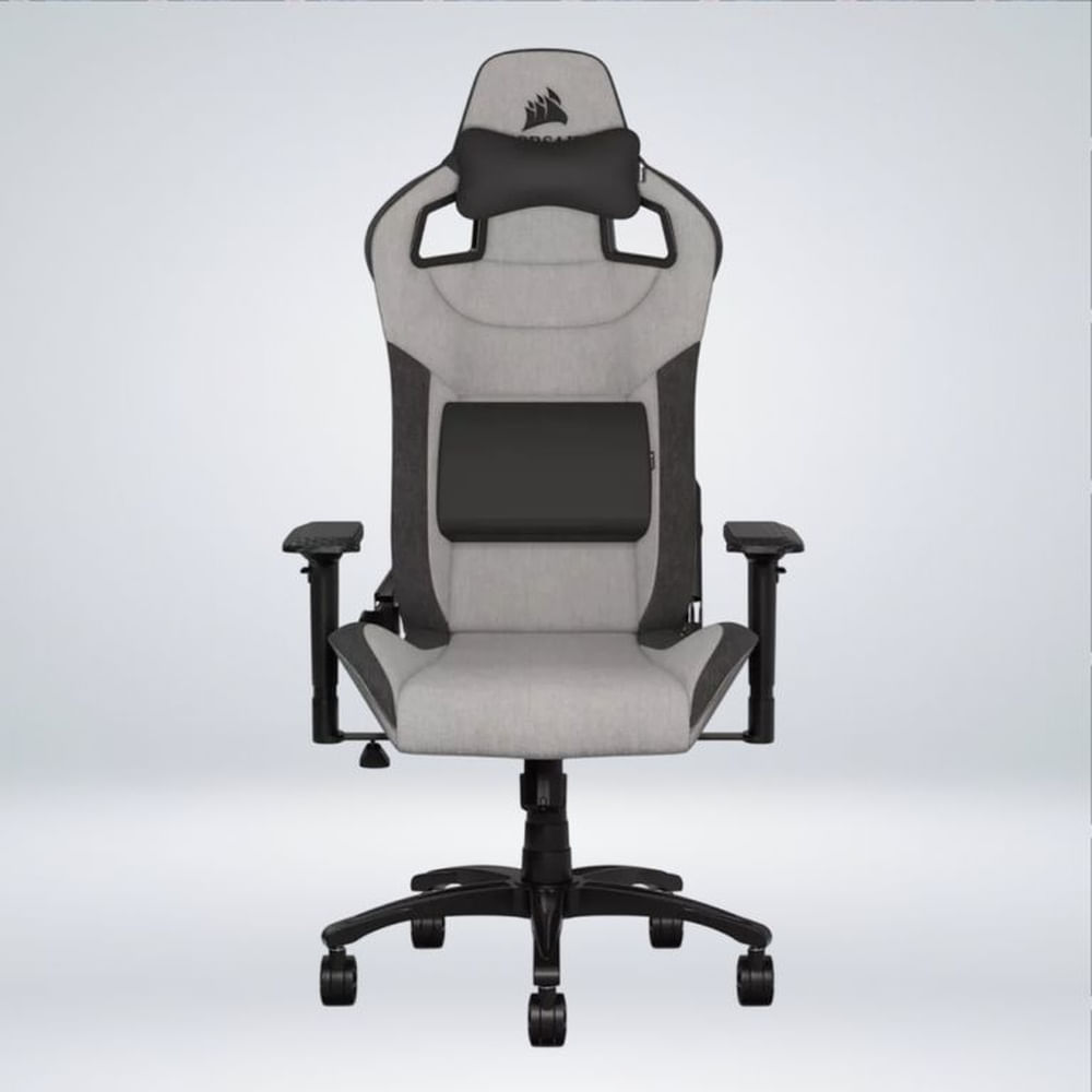 SILLA GAMER CORSAIR T3 RUSH 2023 RECLINA 160° ALMOHADAS TAPIZADO ACERO