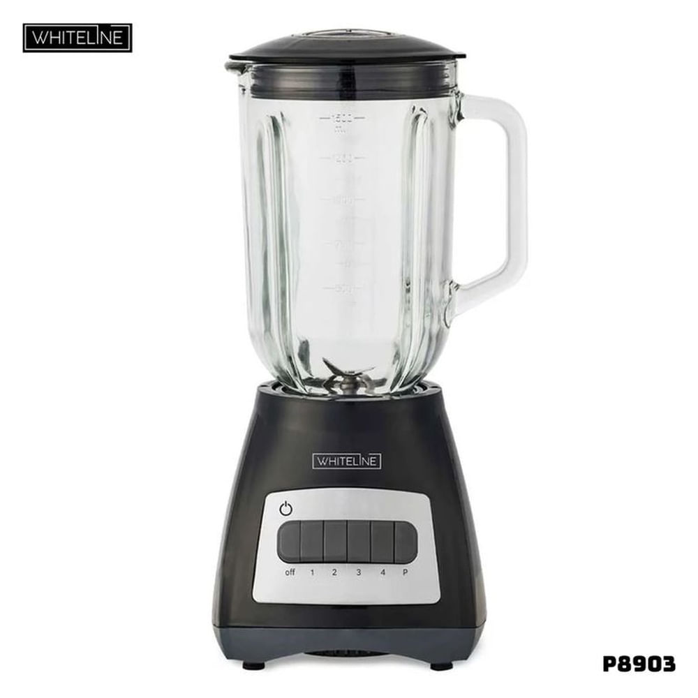 LICUADORA WHITELINE 4 VELOCIDADES 400W NEGRA - P8903