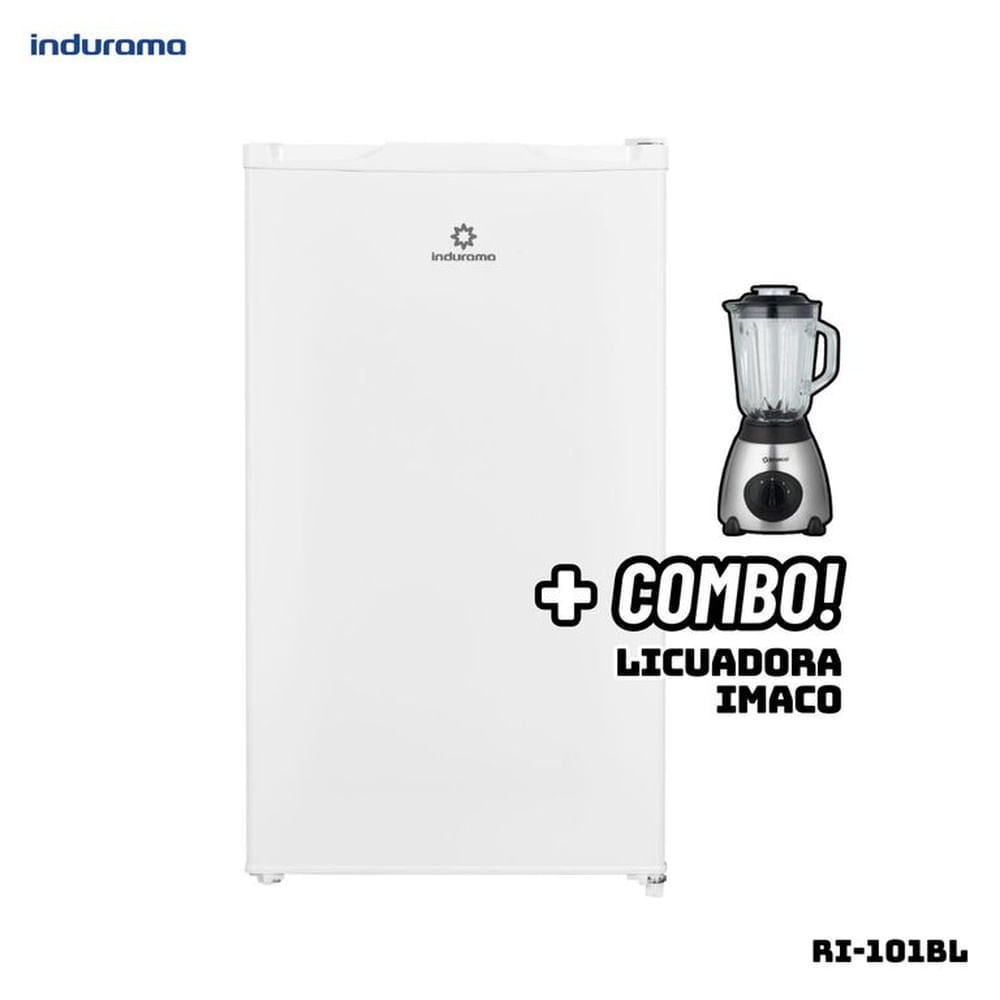 FRIGOBAR INDURAMA 90 L BLANCO - RI-101BL + LICUADORA IMACO