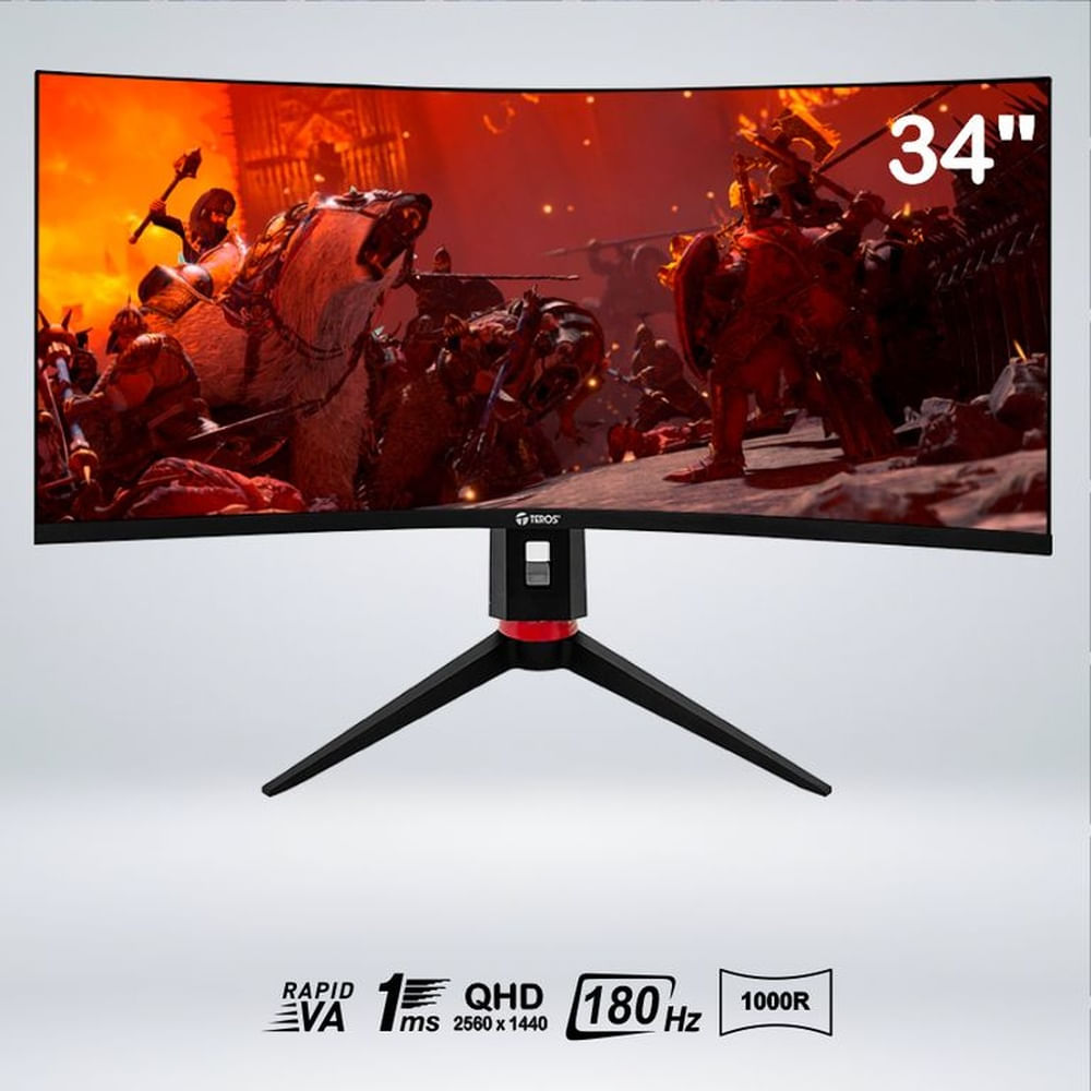 MONITOR GAME CURVO TE-3412G ULTRA WIDE QHD 34 "" VA 180hz 1ms 1000R HDR