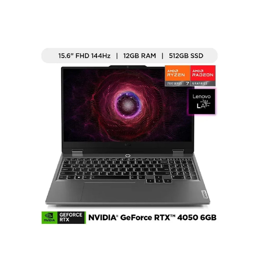 Lenovo LOQ 15ARP9 15.6'' FHD AMD Ryzen 7 7435HS 12GB DDR5 512GB SSD RTX 4050 6GB GDDR6 Windows 11